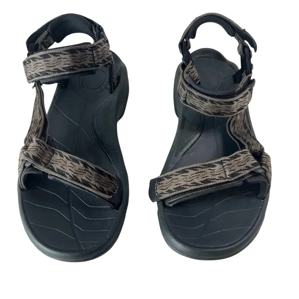Teva Mens Terra Fi Lite Sandals Mens 13 Black Brown Hiking Water Shoes Trail